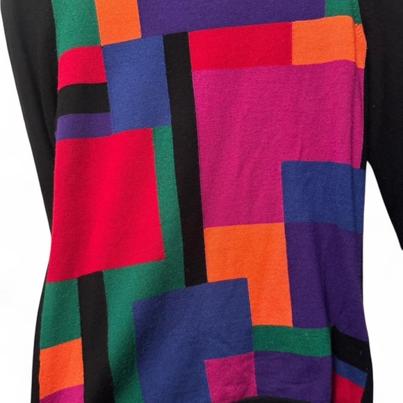 Lauren Ralph Lauren Multicolor colorblock Merino Wool Crewneck Sweater - Picture 3 of 5